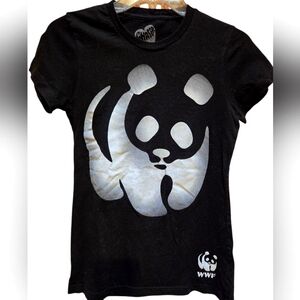 Chaser WWF Black and White Panda Tee Jr. M EUC